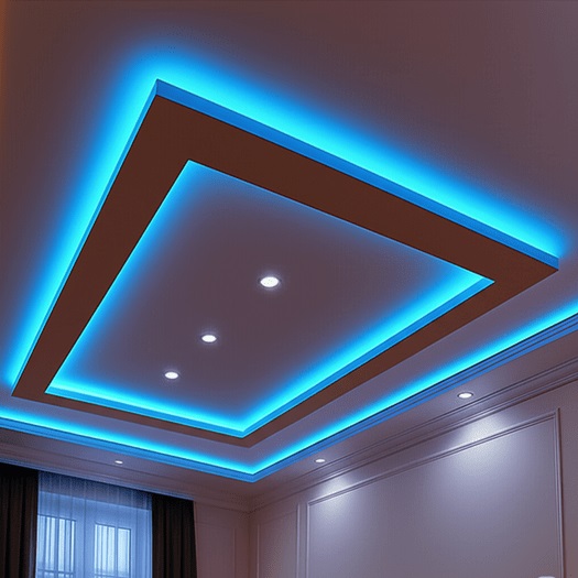 Limontepe asma tavan ustası – Led isikli örneği